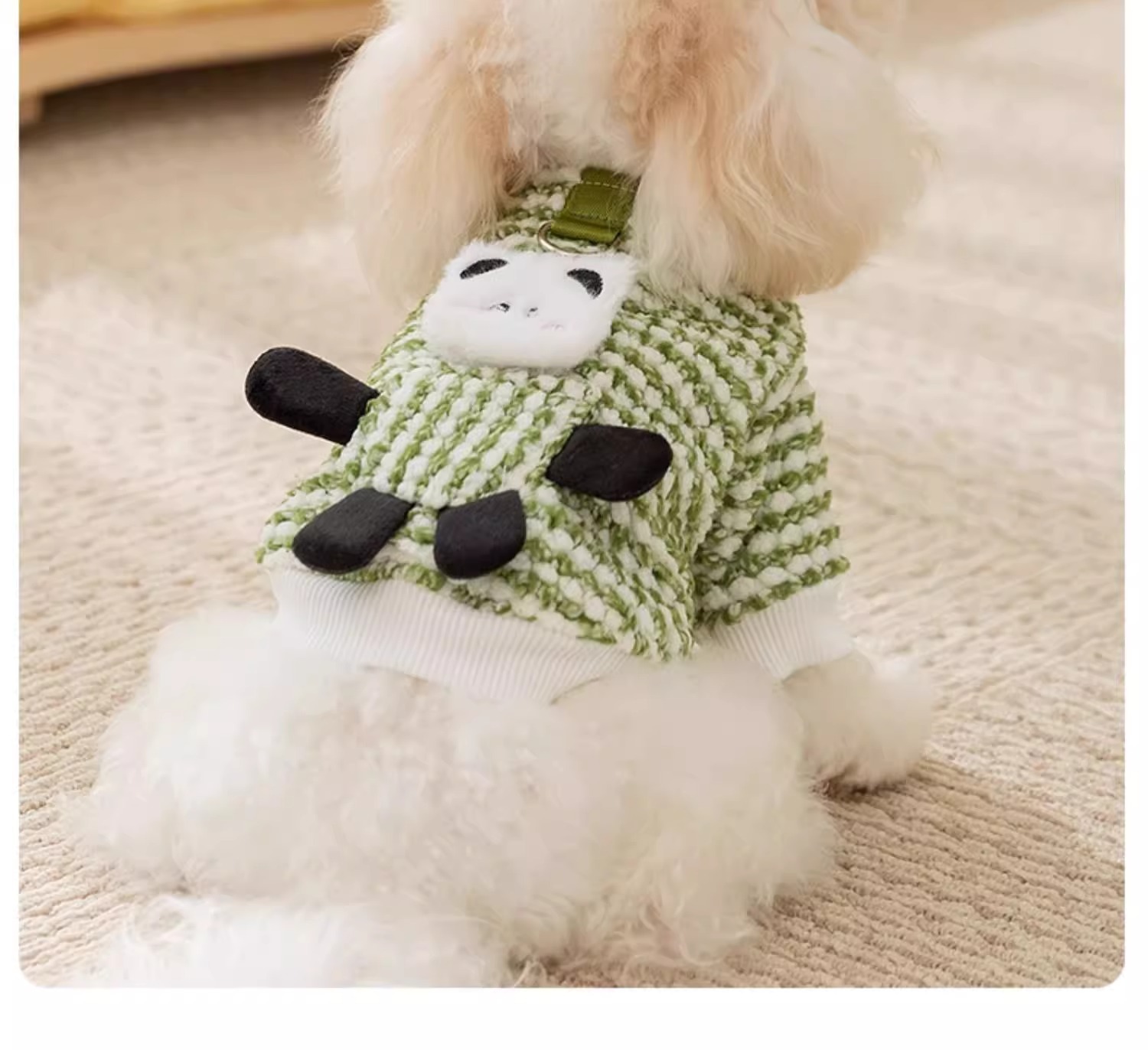 Pet Clothes Cartoon Cute Two Leg Pulling Velvet Cover
