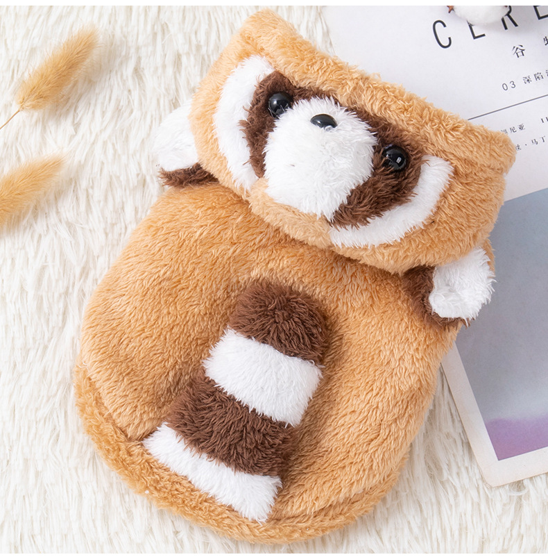 Pet Raccoon Transformation Dress Thickened Arctic Velvet Hat