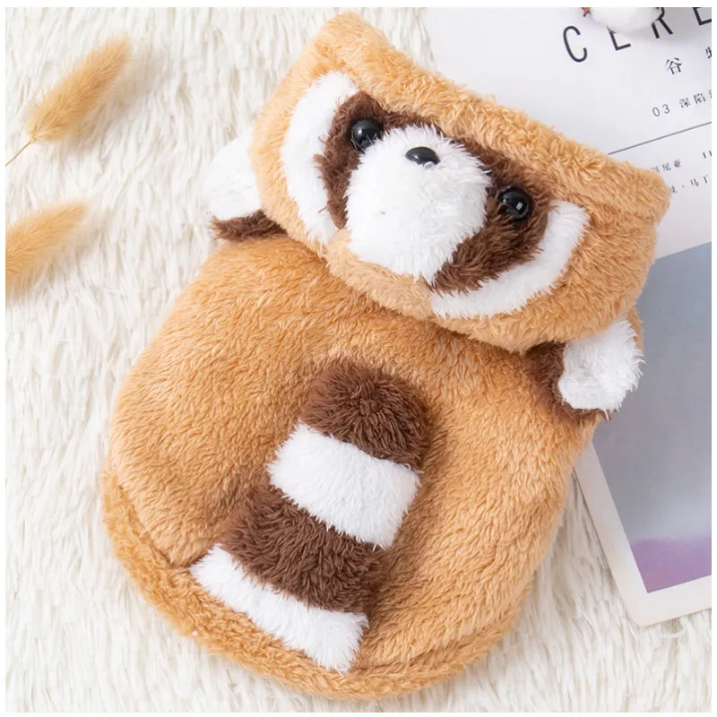 Pet Raccoon Transformation Dress Thickened Arctic Velvet Hat