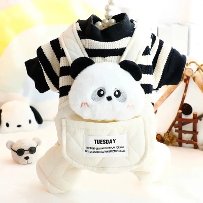 Pet Thick Pocket Four Leg 3D Cartoon Strap Pants 02