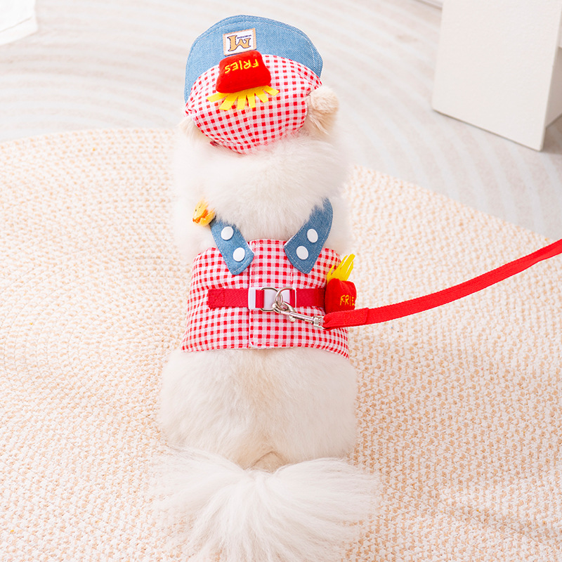 Pet Traction Set Chest Strap Hat
