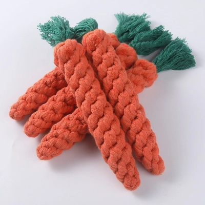 Pet Carrot Cotton Rope Dog Toy 01