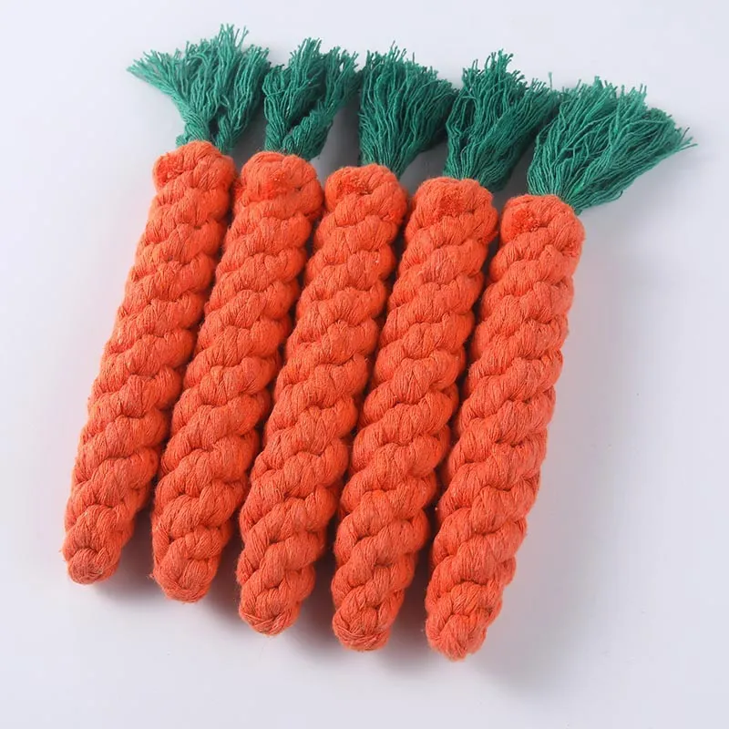 Pet Carrot Cotton Rope Dog Toy