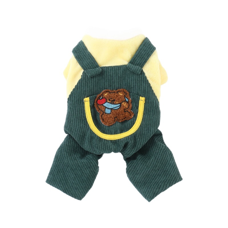 Pet Four Legged Cartoon Overalls For Warmth