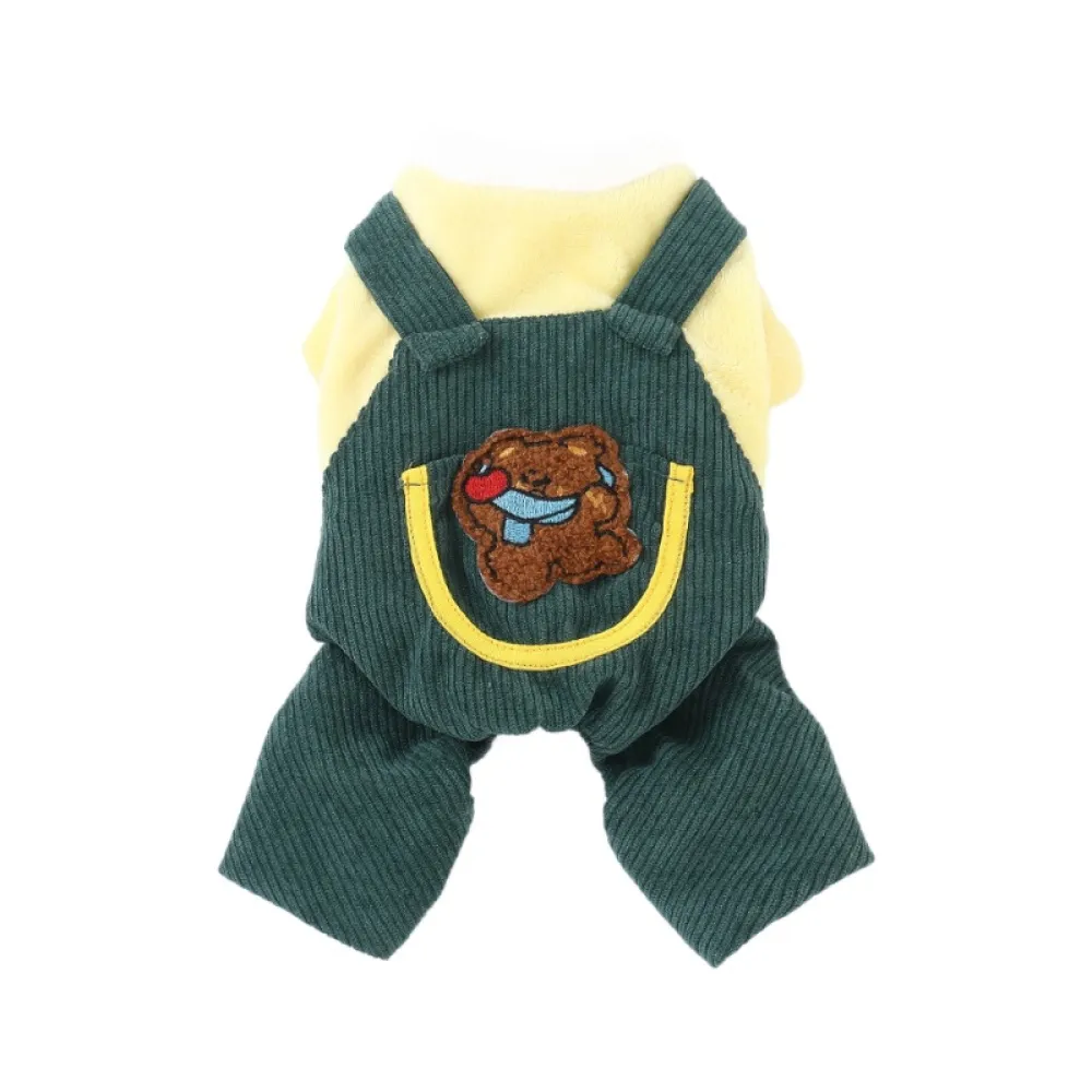 Pet Four Legged Cartoon Overalls For Warmth