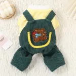 Pet Four Legged Cartoon Overalls For Warmth