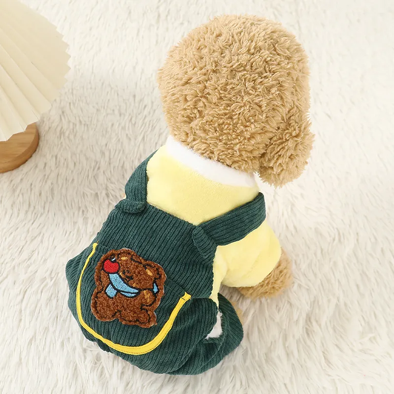 Pet Four Legged Cartoon Overalls For Warmth