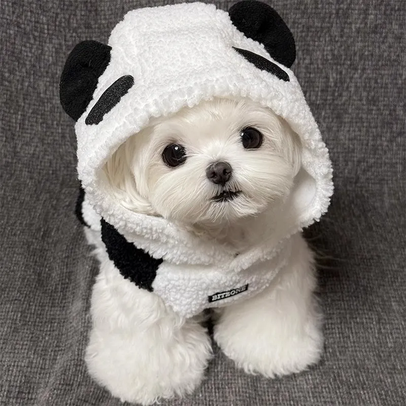 Pet Dog Autumn And Winter Four Legged Panda Clothing