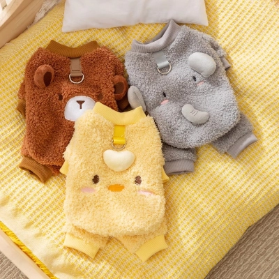 Thick and Warm Four Legged Velvet Clothes for Pets 01