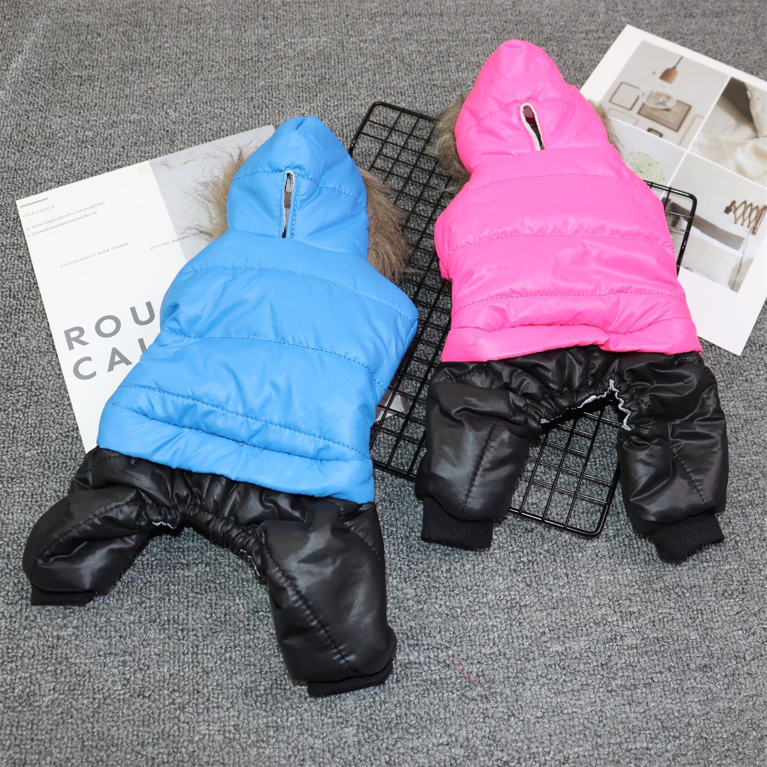 Autumn And Winter Four Legged Pet Fur Collar Cotton Jacket