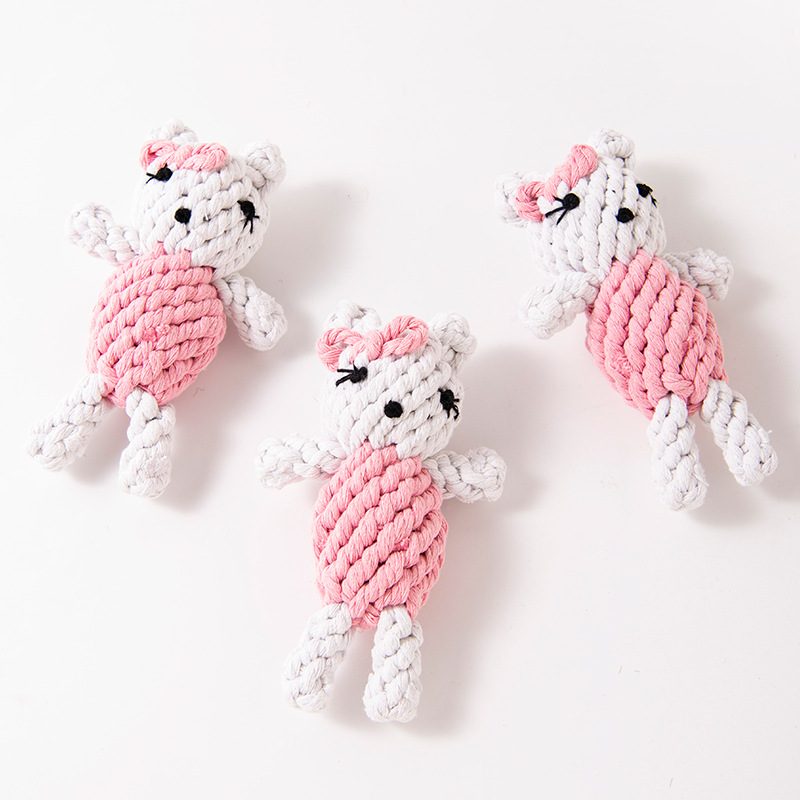 Grinding Teeth, Cleaning Teeth, Gnawing On Dog Toy Cotton Rope