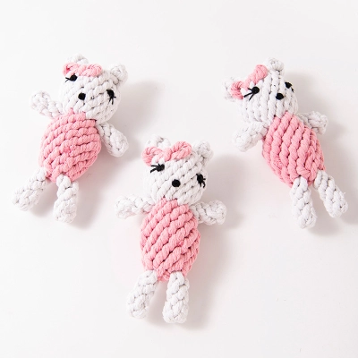 Grinding Teeth, Cleaning Teeth, Gnawing On Dog Toy Cotton Rope 01