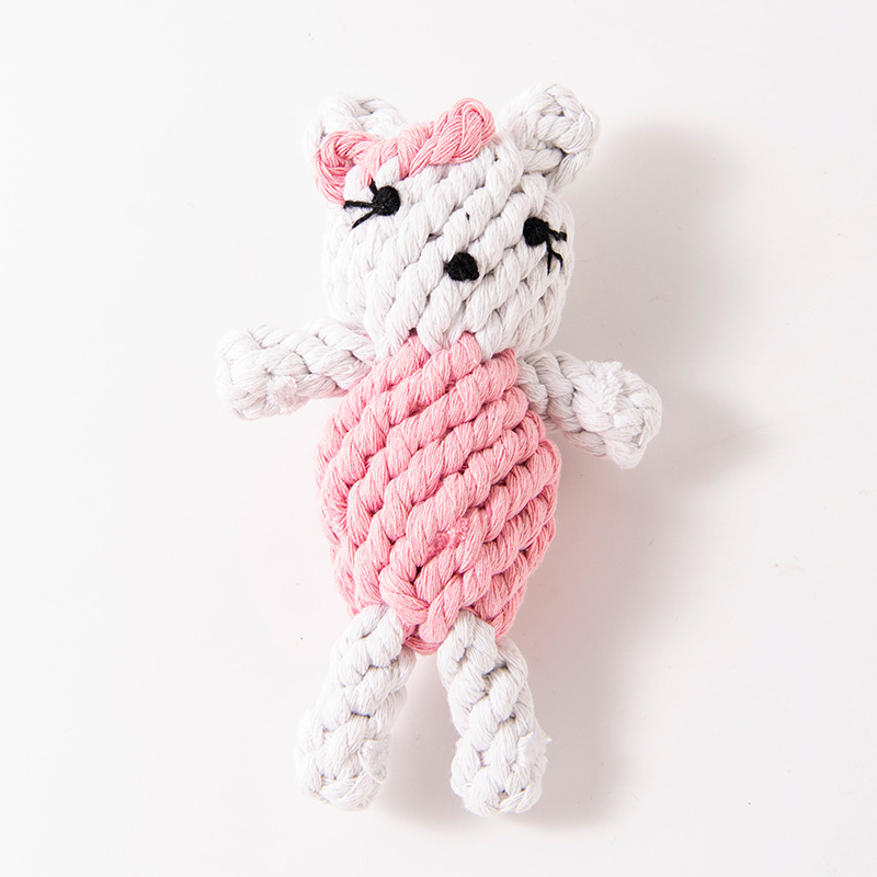Grinding Teeth, Cleaning Teeth, Gnawing On Dog Toy Cotton Rope