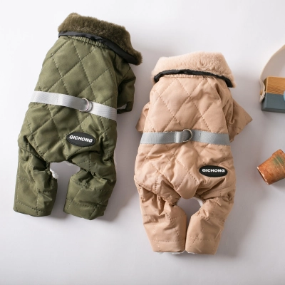 Thick And Plush Cotton Coat That Can Pull Dogs On All Four Feet 01