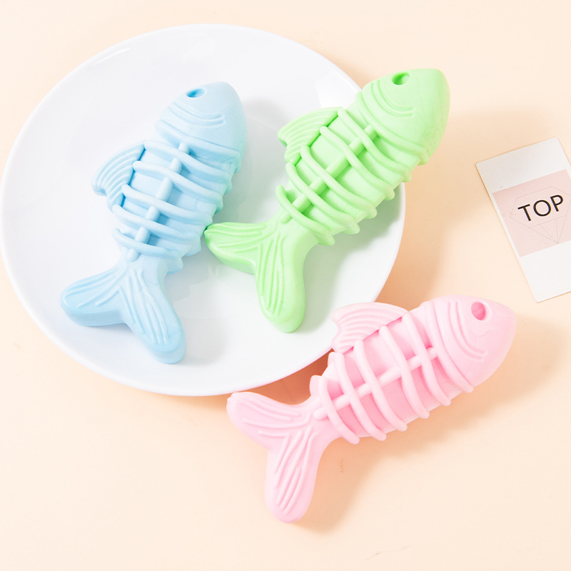 TPR Milk Scented Foam Bone Pet Toy Ball