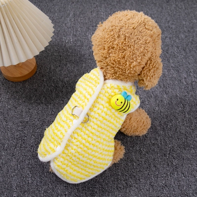 Pet Autumn And Winter Clothing With Plush Anti Shedding Thick Cute Vest 02
