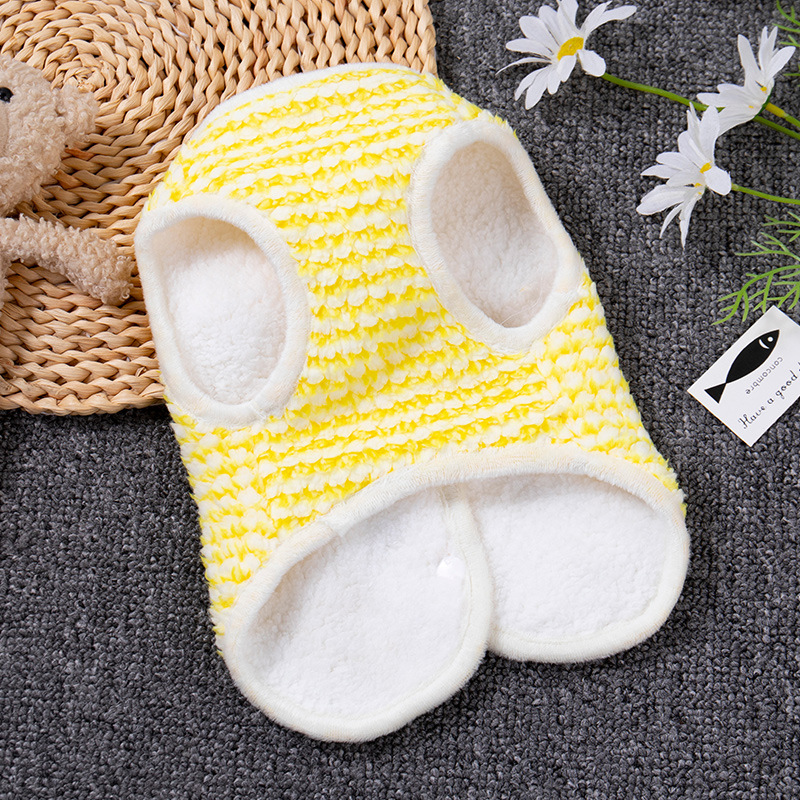Pet Autumn And Winter Clothing With Plush Anti Shedding Thick Cute Vest
