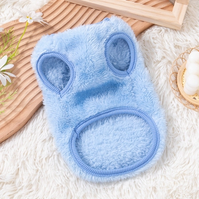 Small Dog Plush Belt Traction Vest 02