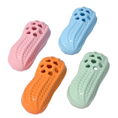 Peanut - Shaped Squeaky Dog Chew Toy 01