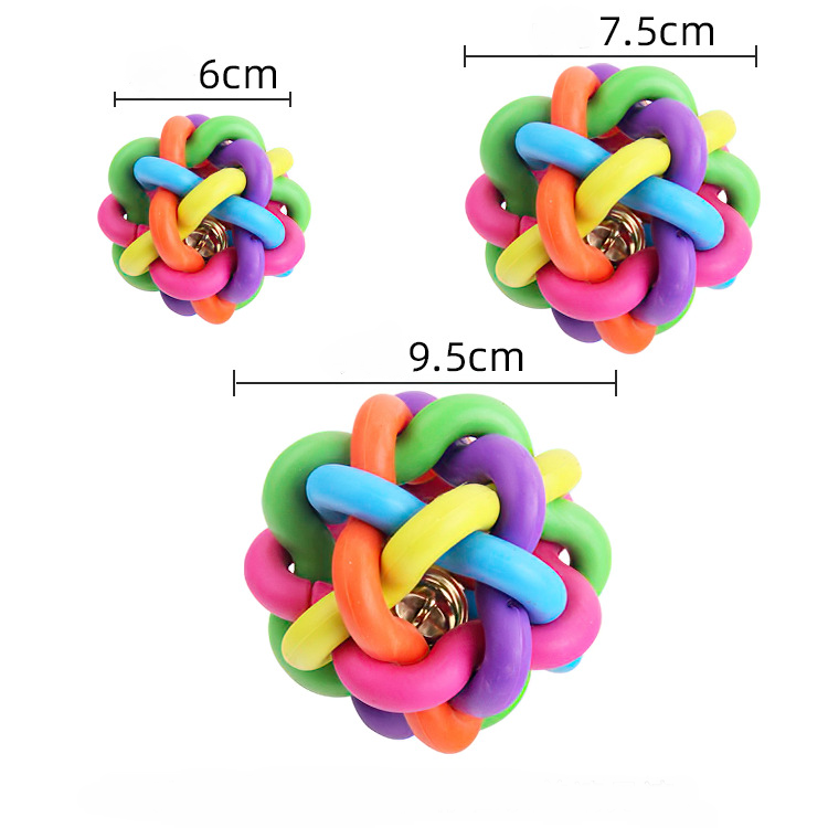 Colorful Bell - sounding Knitted Ball for Pet Training