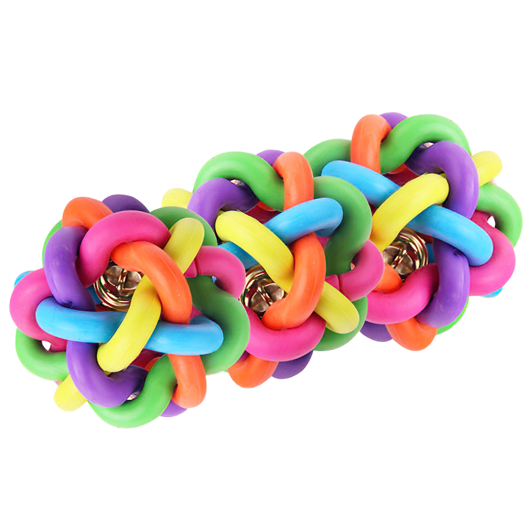 Colorful Bell - sounding Knitted Ball for Pet Training
