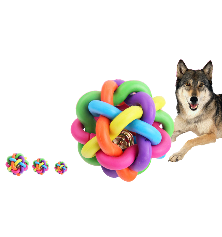 Colorful Bell - sounding Knitted Ball for Pet Training