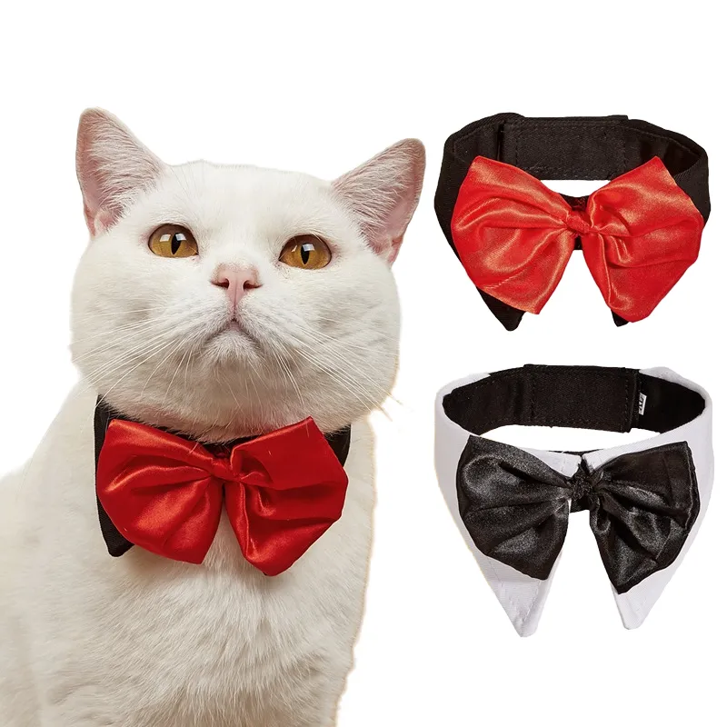 Bow - tie Collar Red Black Gentleman Party Festival Pet Accessories