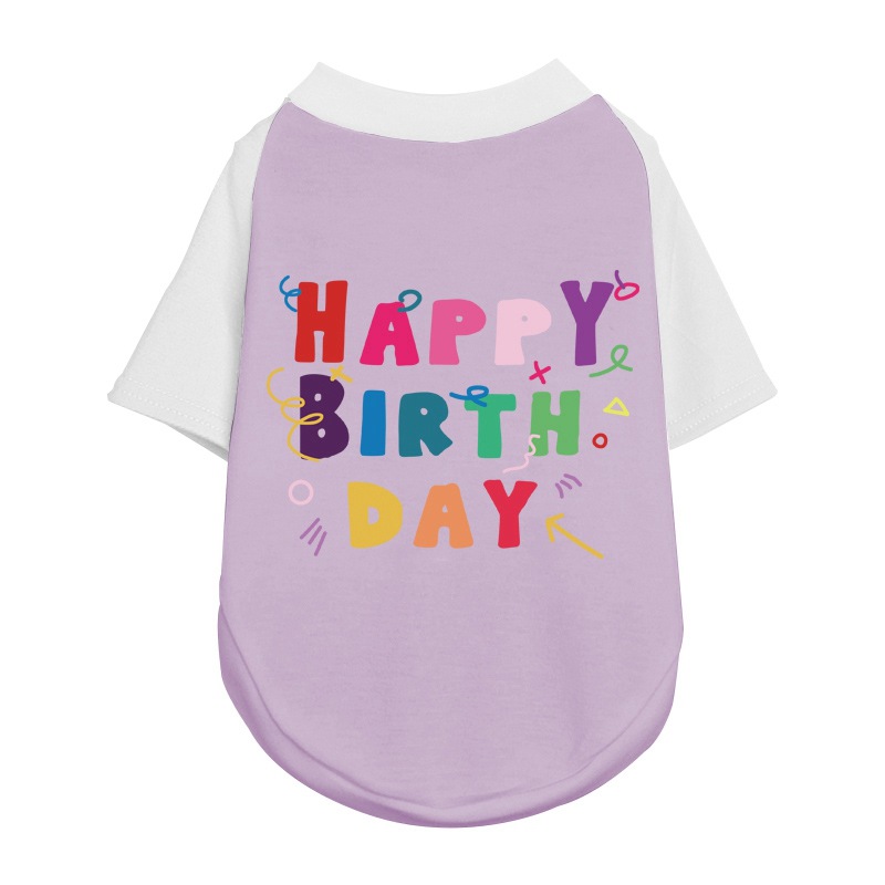 Pet Purple Color - Block Breathable T - shirt for Spring and Summer