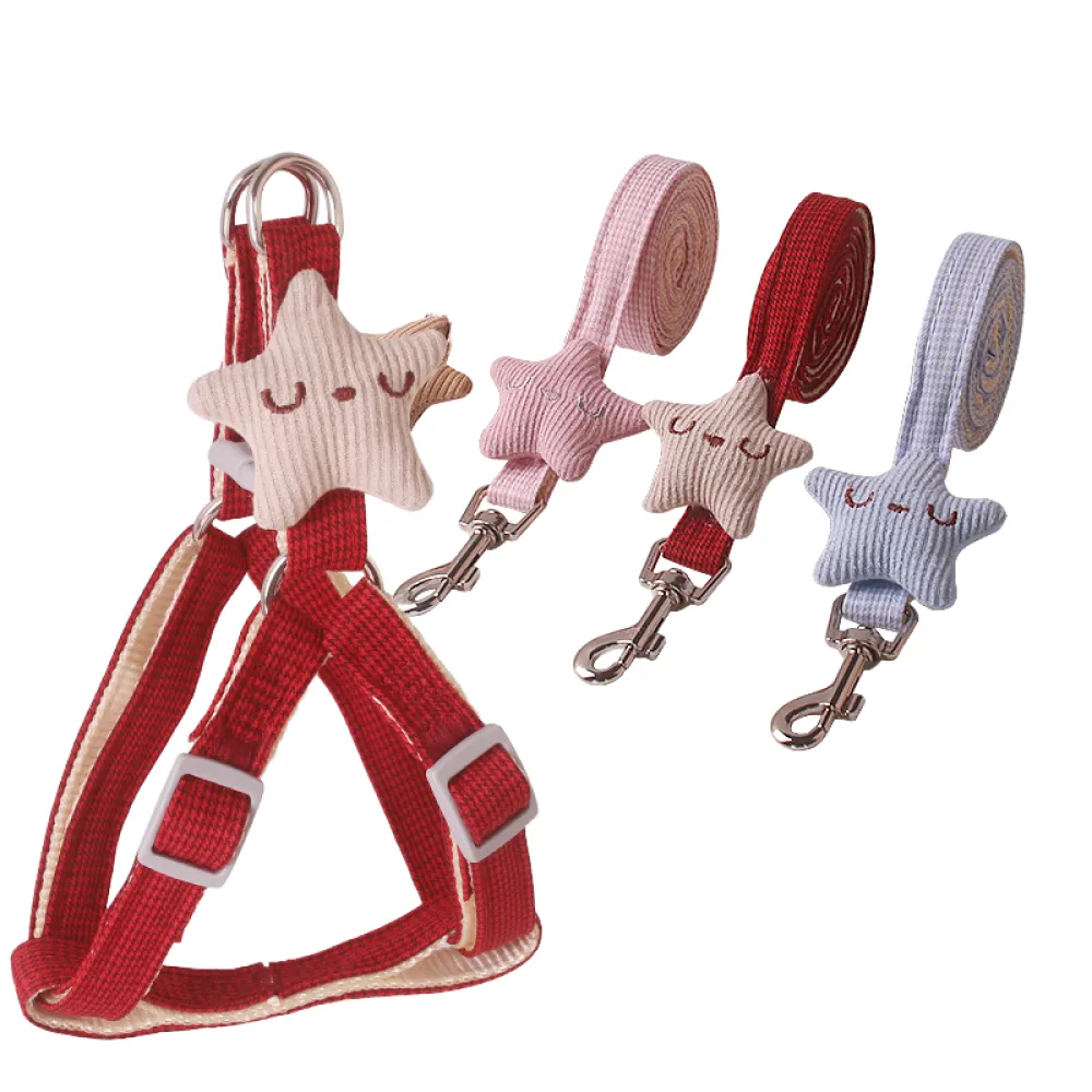 Star - shaped Pet Harness Leash Set