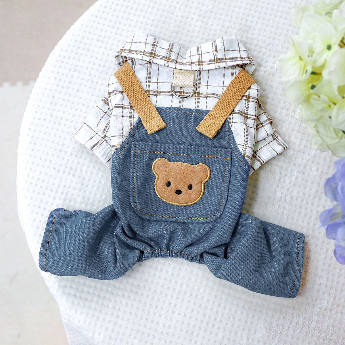 Pet Dog Four - legged Clothes Bear Overalls