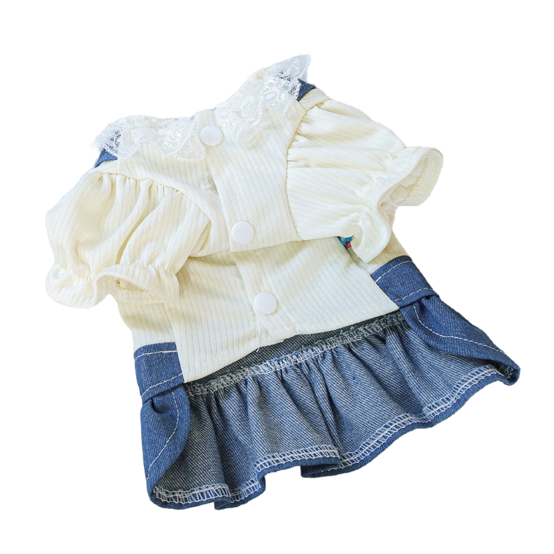 Cute Heart Denim Dress for Pets