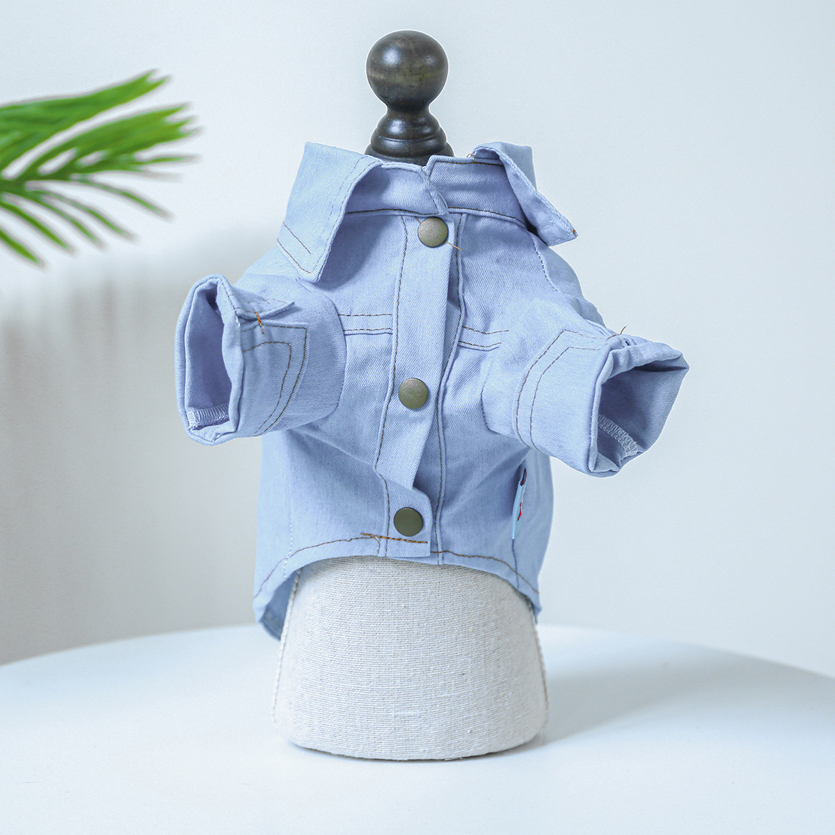 Cute Simple Stylish Denim Dog Shirt
