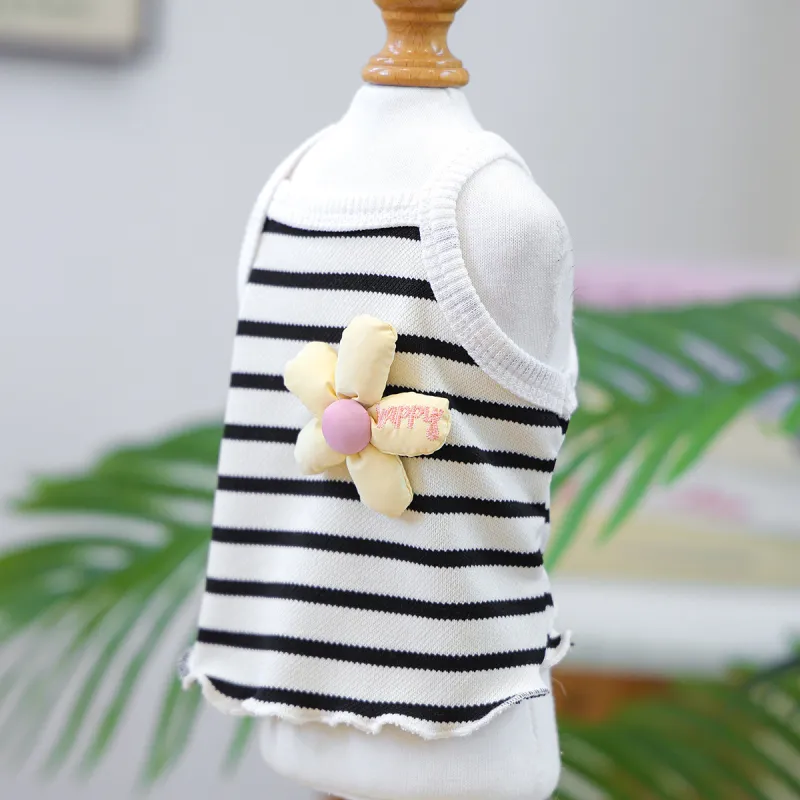 Summer Floral Stripe Pet Vest