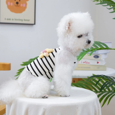 Summer Floral Stripe Pet Vest 02