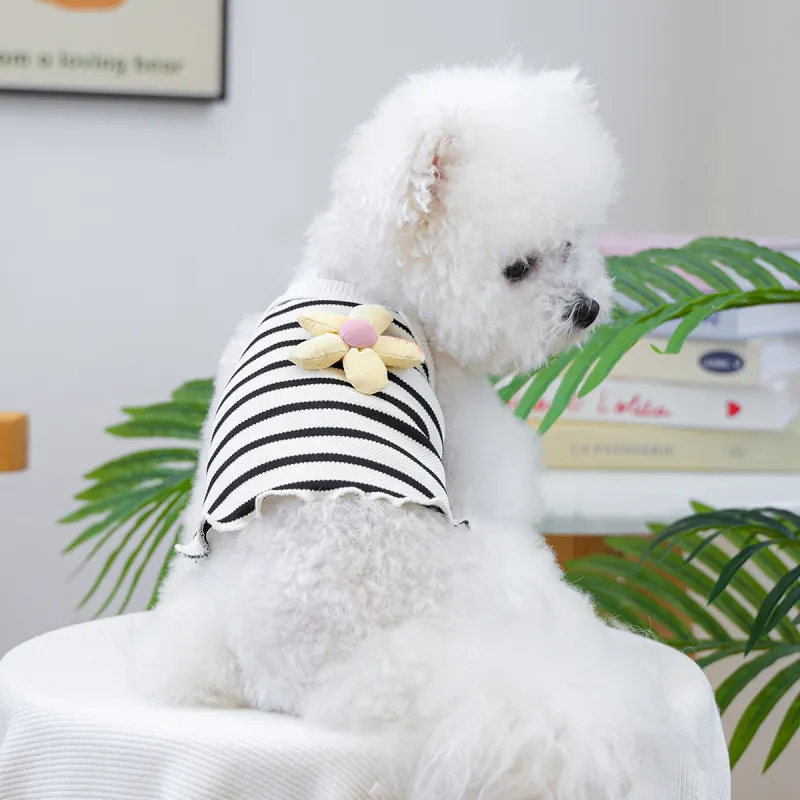Summer Floral Stripe Pet Vest