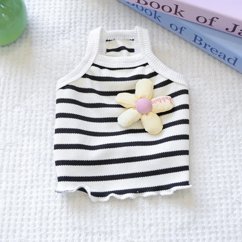 Summer Floral Stripe Pet Vest