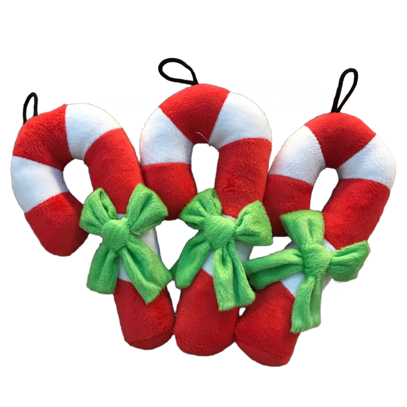 Pet Dog Christmas Candy Cane Chew Toy