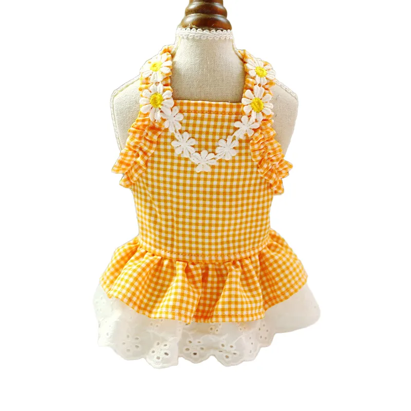 Pet Summer Floral Sun Lace Dress