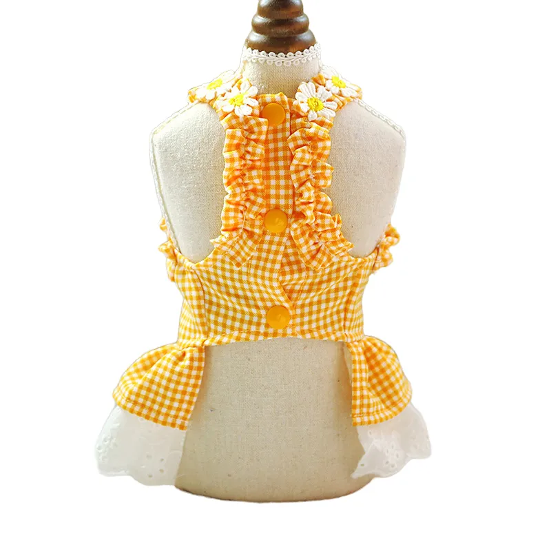 Pet Summer Floral Sun Lace Dress