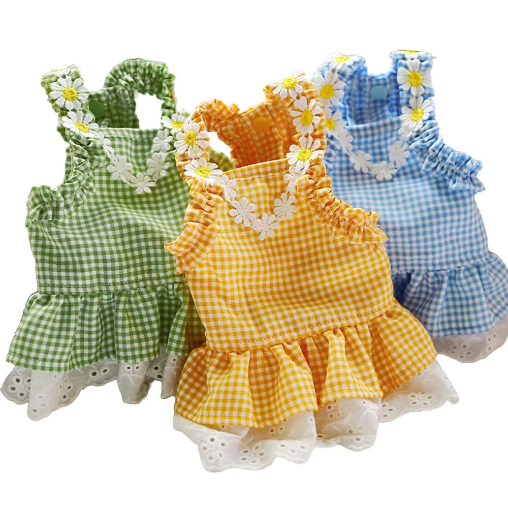 Pet Summer Floral Sun Lace Dress