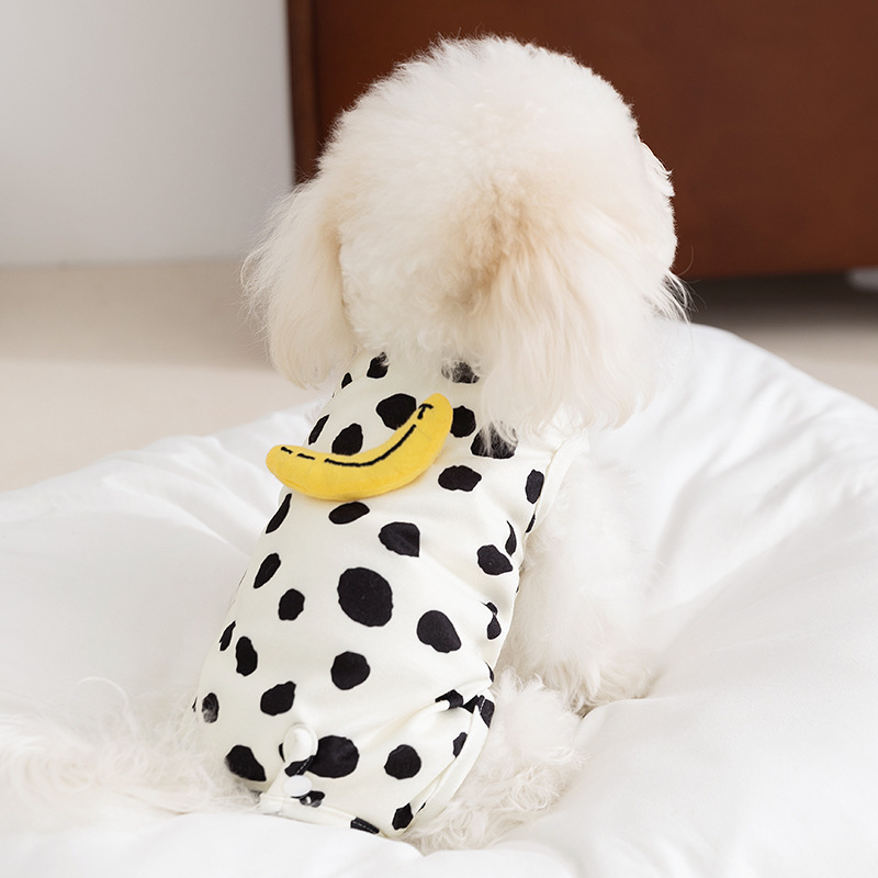Adorable Dog Summer Spotted Suspender Romper