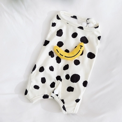 Adorable Dog Summer Spotted Suspender Romper 01