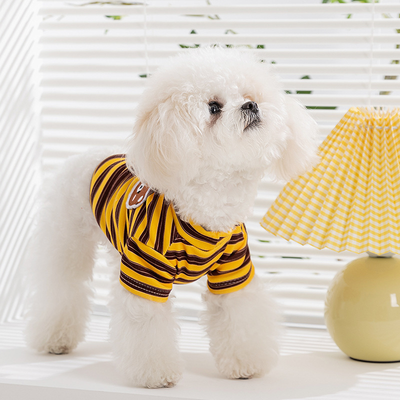Summer Thin - pet Striped Home Clothes Base Shirt