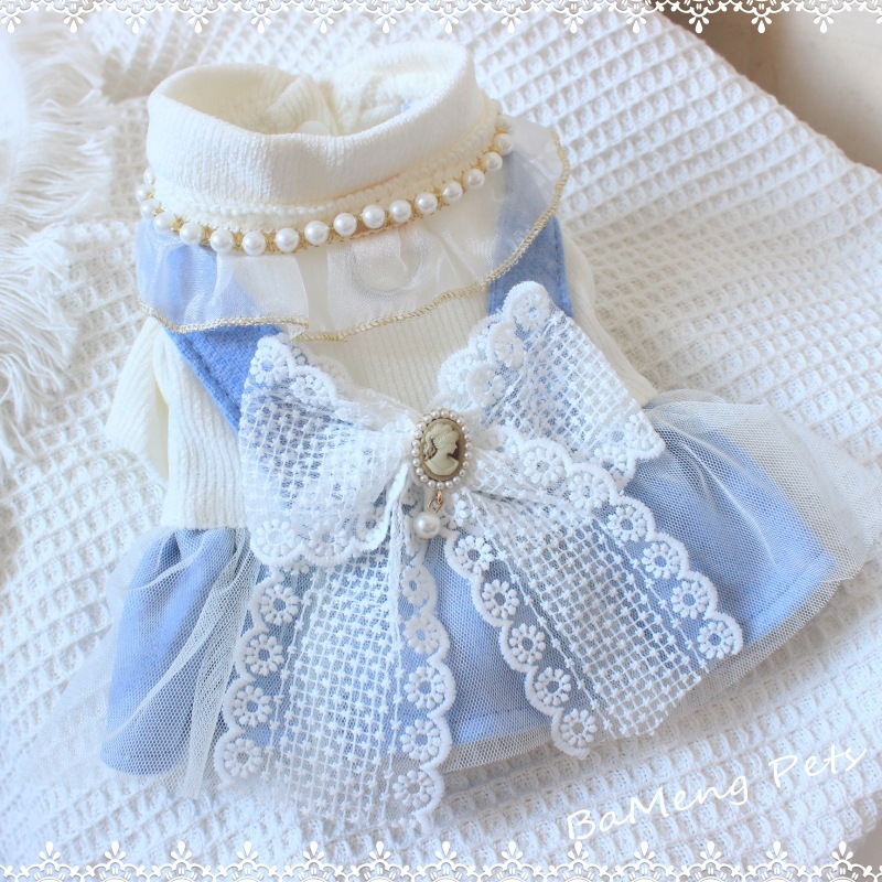 Pet Princess Dress with Traction Buckle for  Winter