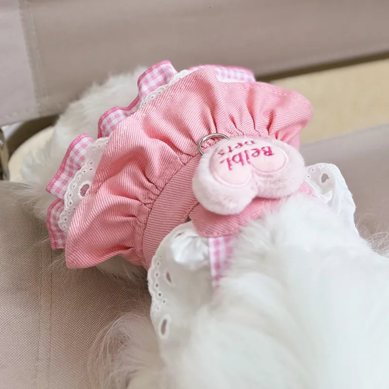 Pink Denim Princess Dress Pet Summer Outfit