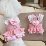 Pink Denim Princess Dress Pet Summer Outfit