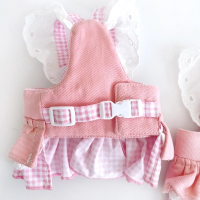 Pink Denim Princess Dress Pet Summer Outfit 02
