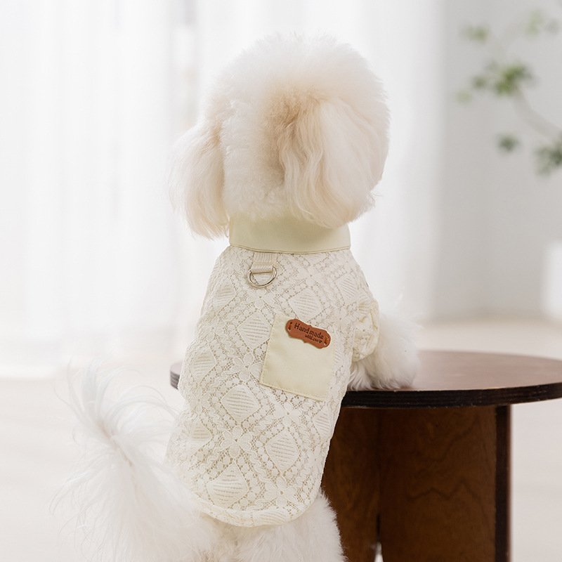 Handmade Summer Pet Lace Polo - neck Clothes
