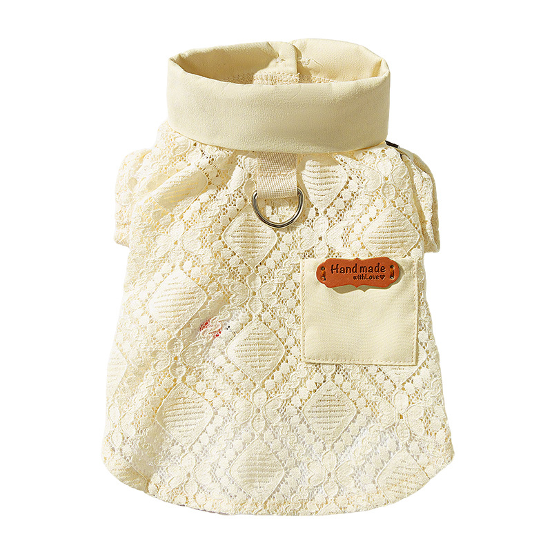 Handmade Summer Pet Lace Polo - neck Clothes