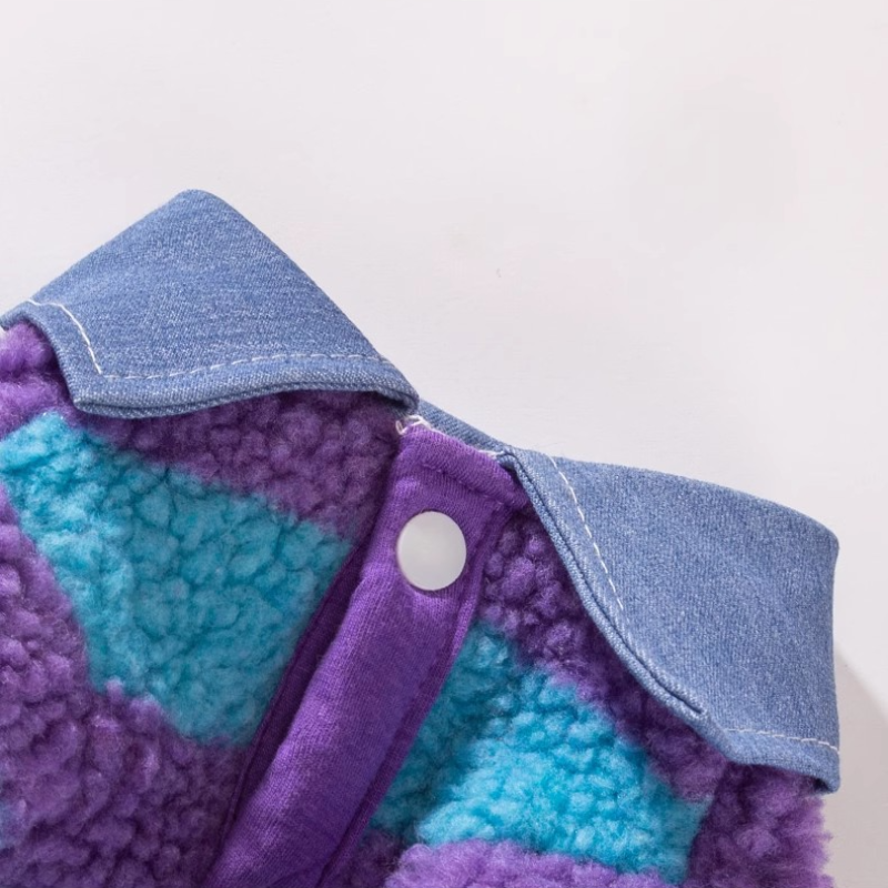 Winter Warm Pet Striped Fleece Coat